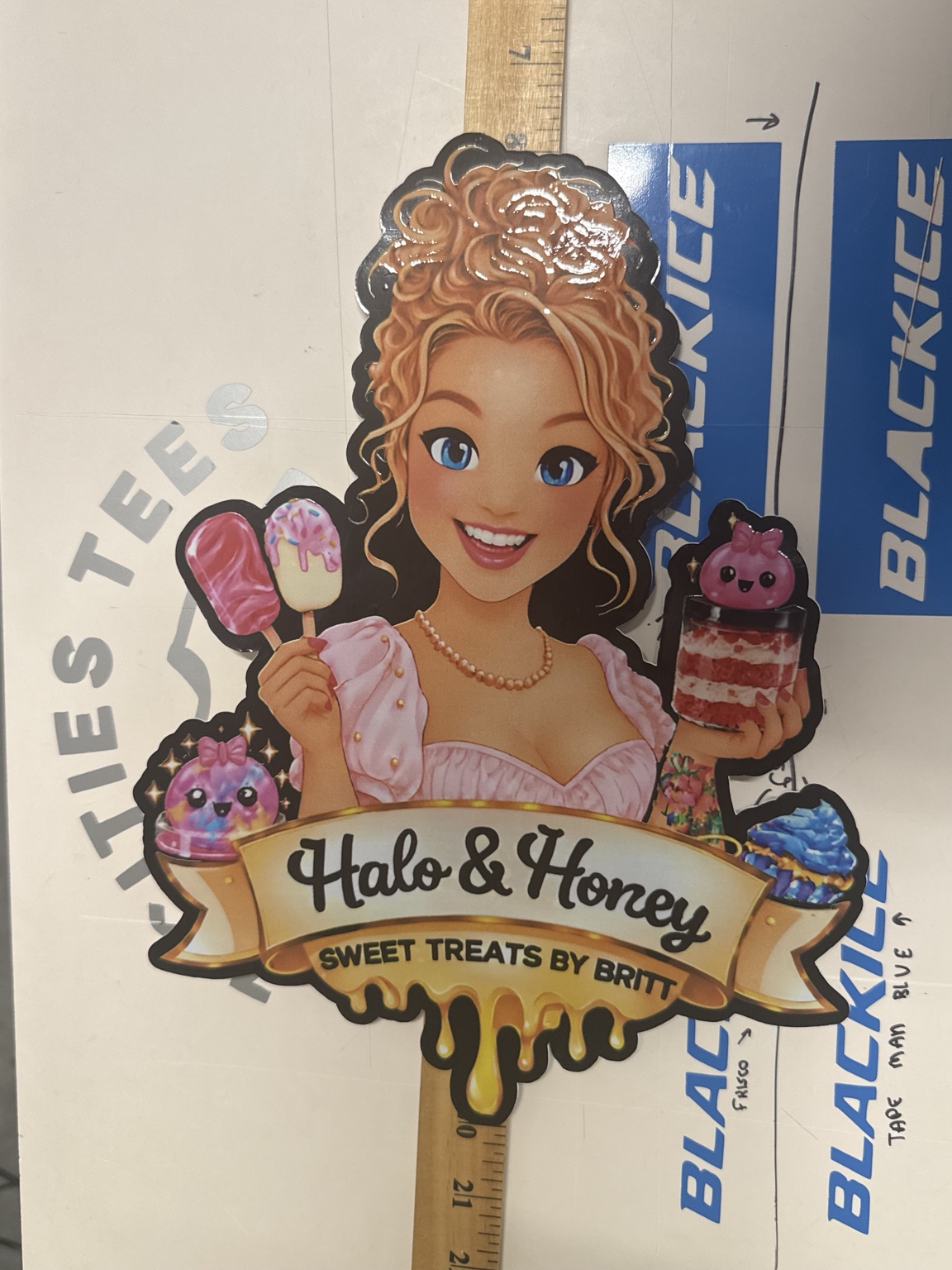 Halo and Honey reusable sticker that removes without residue and can be reapplied